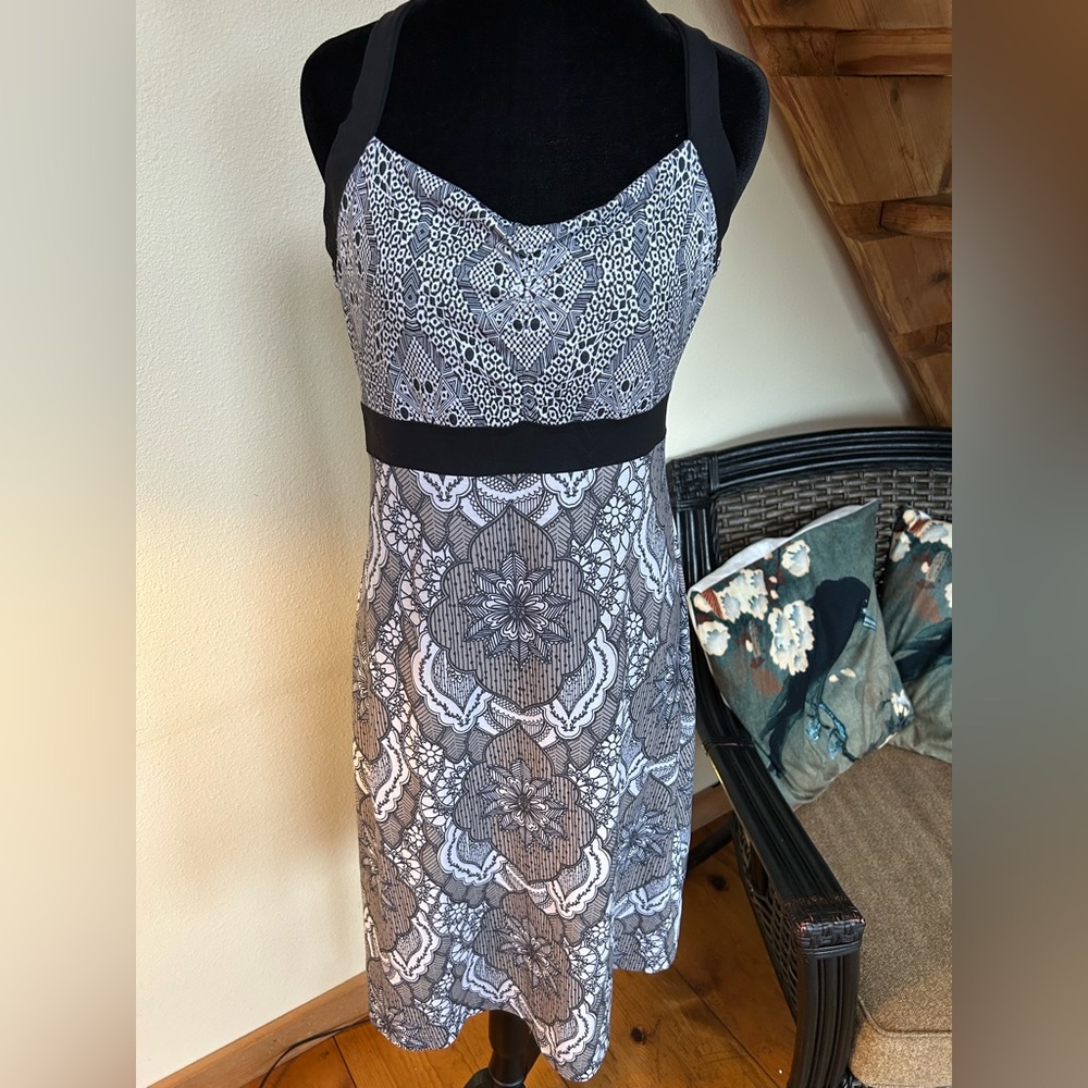 Prana Black and White Dress